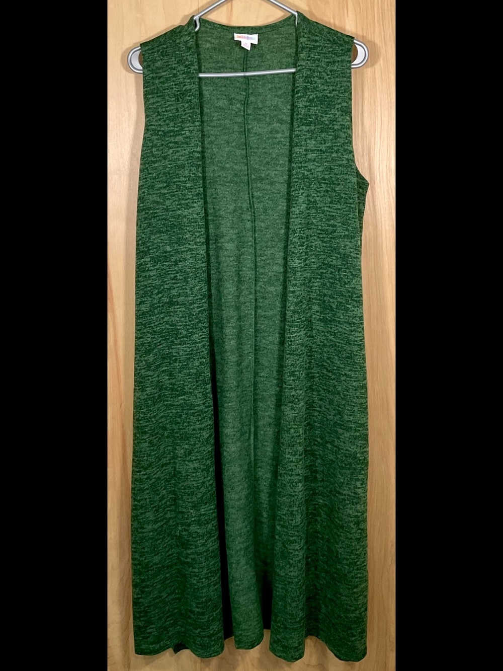 Lularoe Joy Long Sweater Vest Marled - EUC